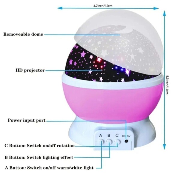 LED Star Projector Night Light for Bedroom Decor - Picture 6 of 9